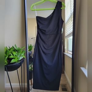 Black, one shoulder midi dress size L  , Windsor